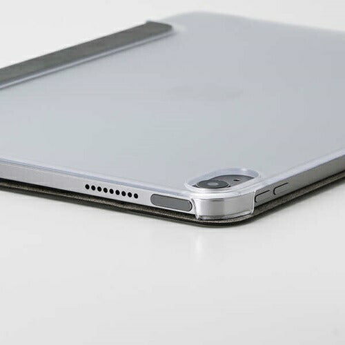 11インチiPad Air M3/M2 フラップケース 薄型軽量 背面クリア 2アングル ブラック エレコム TB-A25MWVBK