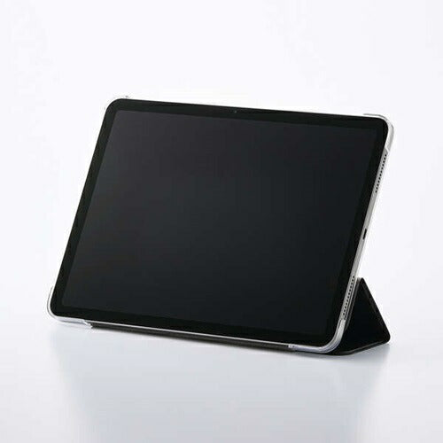 11インチiPad Air M3/M2 フラップケース 薄型軽量 背面クリア 2アングル ブラック エレコム TB-A25MWVBK