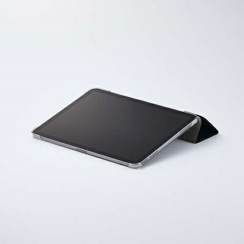 11インチiPad Air M3/M2 フラップケース 薄型軽量 背面クリア 2アングル ブラック エレコム TB-A25MWVBK