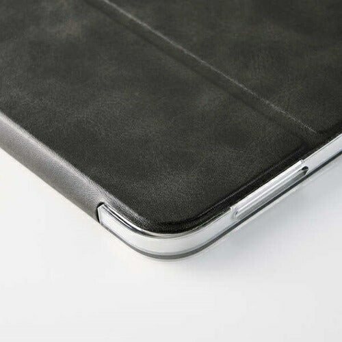 iPad A16 第10世代 フラップケース 薄型軽量 背面クリア 2アングル ブラック エレコム TB-A25RWVBK