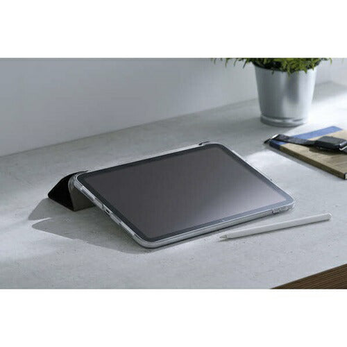 iPad A16 第10世代 フラップケース 薄型軽量 背面クリア 2アングル ブラック エレコム TB-A25RWVBK