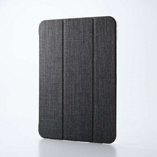 iPad A16 第10世代 フラップケース 薄型軽量 ファブリック 背面クリア ブラック エレコム TB-A25RWVCBK
