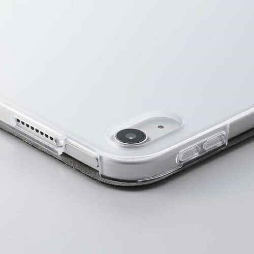 iPad A16 第10世代 フラップケース 薄型軽量 ファブリック 背面クリア ブラック エレコム TB-A25RWVCBK