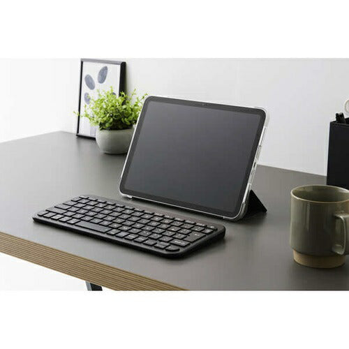 iPad A16 第10世代 フラップケース 薄型軽量 ファブリック 背面クリア ブラック エレコム TB-A25RWVCBK