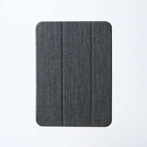 iPad A16 第10世代 フラップケース 薄型軽量 ファブリック 背面クリア ブラック エレコム TB-A25RWVCBK
