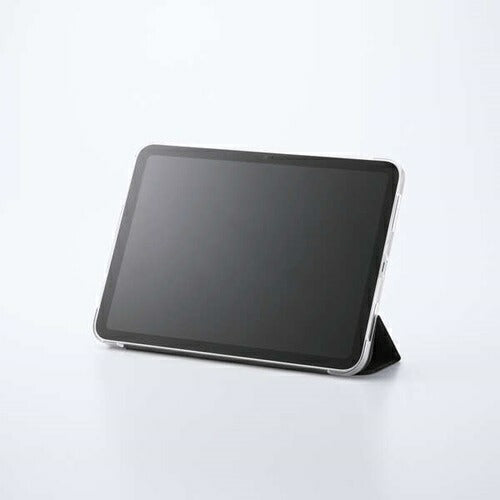 iPad A16 第10世代 フラップケース 薄型軽量 ファブリック 背面クリア ブラック エレコム TB-A25RWVCBK