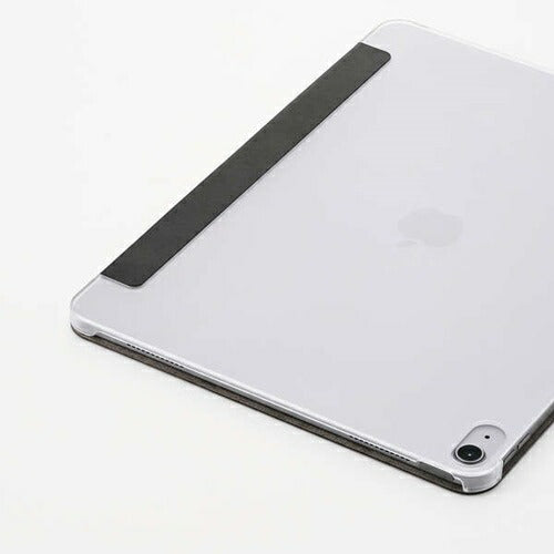 iPad Air 13インチ フラップケース M3/M2 薄型軽量 背面クリア 2アングル ブラック エレコム TB-A25XWVBK