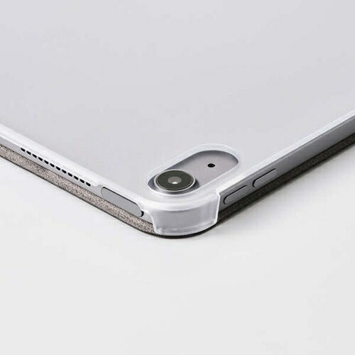 iPad Air 13インチ フラップケース M3/M2 薄型軽量 背面クリア 2アングル ブラック エレコム TB-A25XWVBK