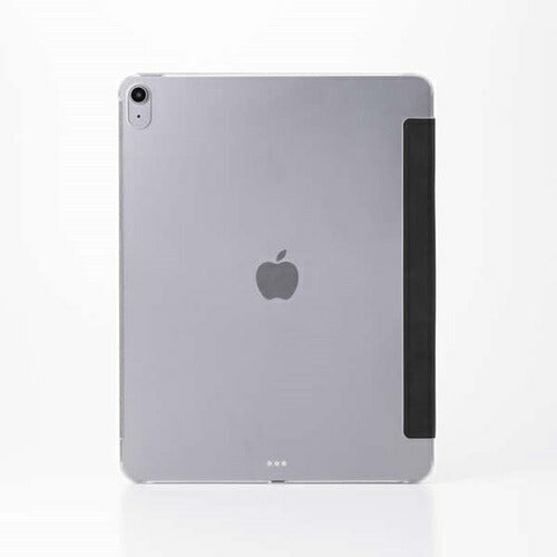 iPad Air 13インチ フラップケース M3/M2 薄型軽量 背面クリア 2アングル ブラック エレコム TB-A25XWVBK