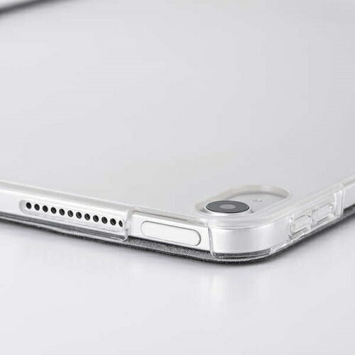 iPad Air 13インチ フラップケース M3/M2 薄型軽量 ファブリック 背面クリア ブラック エレコム TB-A25XWVCBK