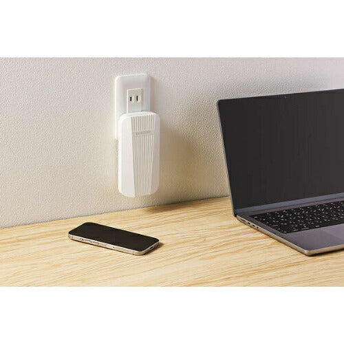 ELECOM エレコム 無線LAN中継器 Wi-Fi 6 WTC-X3000GC-W ホワイト