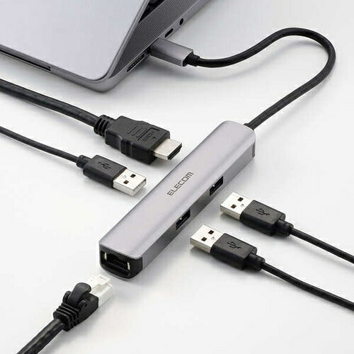 ELECOM エレコム USB Type-C ドッキングステーション DST-052BPSV シルバー