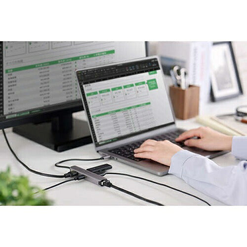 ELECOM エレコム USB Type-C ドッキングステーション DST-052BPSV シルバー