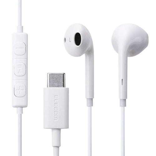 ELECOM エレコム 有線イヤホン USB Type-C接続 インナーイヤー型 マイク付 EHP-DF18IMWH ホワイト