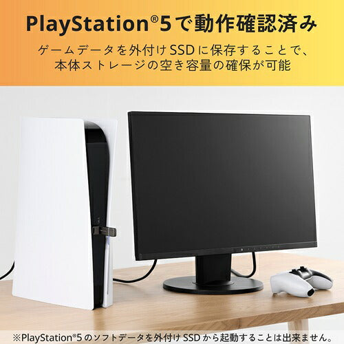ELECOM エレコム 外付けポータブルSSD ESD-EPD0500GGY 500GB USB Type-C A対応 グレー
