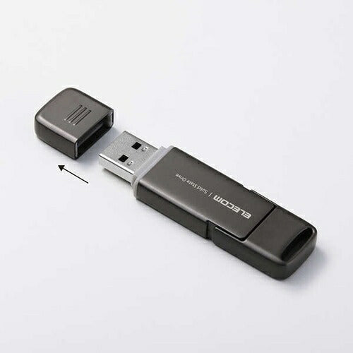 ELECOM エレコム 外付けポータブルSSD ESD-EPD0500GGY 500GB USB Type-C A対応 グレー