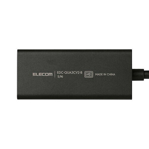 ELECOM エレコム 有線LANアダプター USB Type-C 2.5Gbps EDC-QUA3CV2-B ブラック
