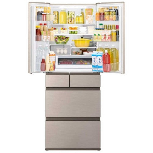 冷蔵庫 6ドア 617L フレンチドア 観音開き HWタイプ 幅68.5cm ライト