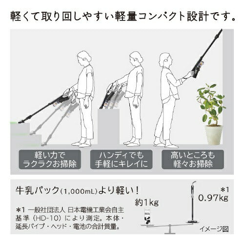 サイクロン式コードレススティッククリーナー すごかるスティック ライトグレー 日立 PV-BS1M(H)