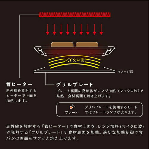 トースターレンジ 2in1 フラット庫内 15L チャコールグレー 日立 MRT-F100-H
