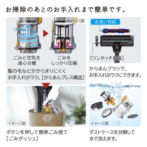 スティック型掃除機 ［サイクロン式 /コードレス］ ベージュ 日立 PV-BL50M-C