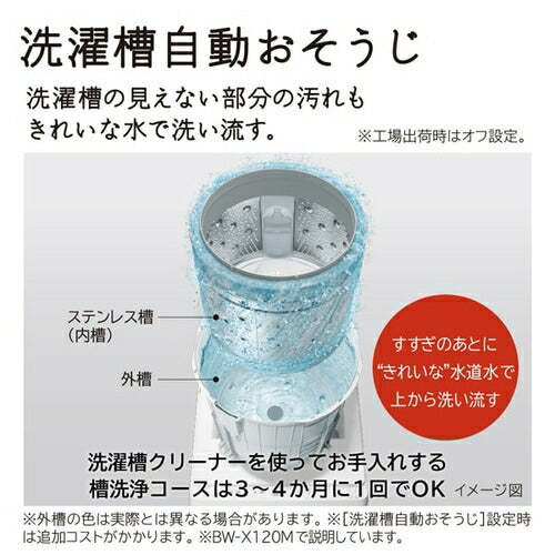 全自動洗濯機 ビートウォッシュ 9kg サテンベージュ 洗浄機能(ナイアガラ ビート洗浄 パワフルコース つけおきプラス シワ低減洗濯コース) 日立 BW-X90M-C