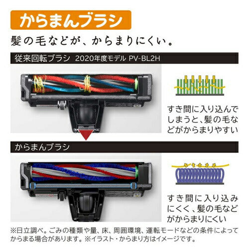 掃除機 紙パック式 日立 PKV-BK3P-C ベージュ 軽量1.1kg スティック クリーナー コードレス式 かるパックスティック