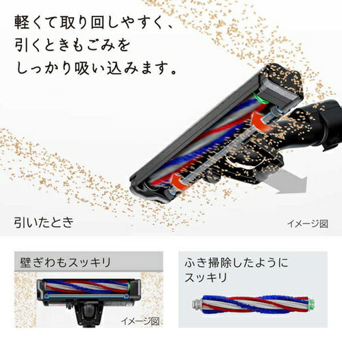 掃除機 紙パック式 日立 PKV-BK3P-C ベージュ 軽量1.1kg スティック クリーナー コードレス式 かるパックスティック