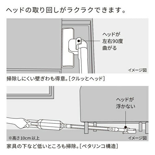 掃除機 コードレス 日立 スティック型 ラクかるスティック サイクロン式 ベージュ PV-BL3P-C