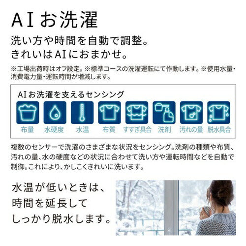 日立 全自動洗濯機 ビートウォッシュ ホワイト BW-X120P-W 洗濯・脱水12kg 大容量 液体洗剤・柔軟剤自動投入 AIお洗濯 家族向け 大型
