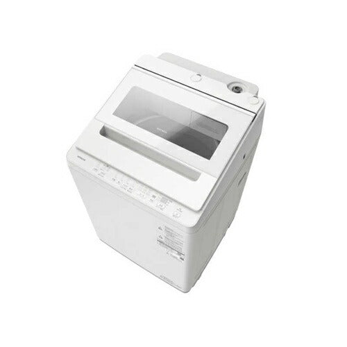 日立 全自動洗濯機 ビートウォッシュ ホワイト BW-V80P-W 洗濯・脱水8kg 強化ガラス天板 ナイアガラ ビート洗浄 省エネ 節水