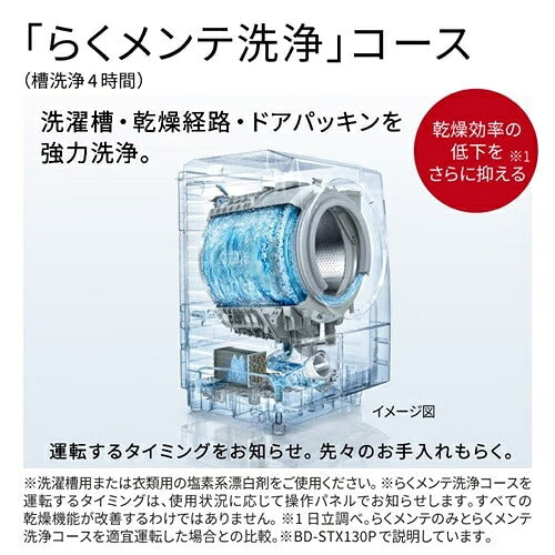 HITACHI 日立 ドラム式洗濯乾燥機 ビッグドラム BD-SVX120PL(W) 洗濯12kg/乾燥6kg 左開き ホワイト
