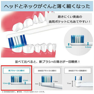 替えブラシ ドルツ専用 極細毛ブラシ コンパクト 黒 パナソニック EW0800-K
