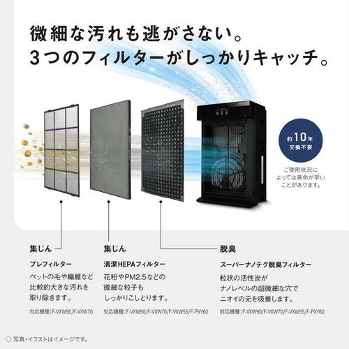 加湿空気清浄機 ［適用畳数：40畳］ 木目調 パナソニック F-VXW90-TM