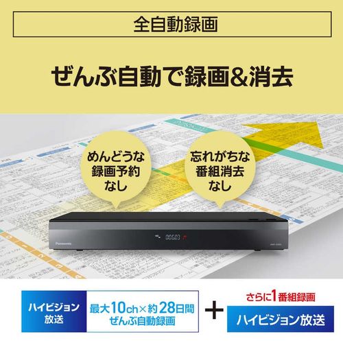 ブルーレイディスクレコーダー DIGA (ディーガ)［6TB /全自動録画対応 /BS・CS 4Kチューナー内蔵］ パナソニック DMR-2X603