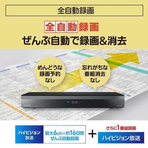 ブルーレイディスクレコーダー DIGA (ディーガ)［2TB /全自動録画対応 /BS・CS 4Kチューナー内蔵］ パナソニック DMR-2X203