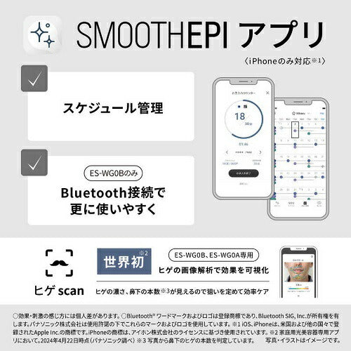 スムースエピ パワー＆クール グレー パナソニック ES-WG0B-H