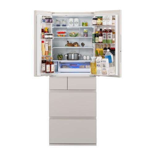 冷蔵庫 490L 観音開き 6ドア マットライトベージュ パナソニック NR-F49EY2-C