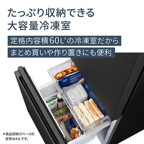 冷蔵庫 マットブラック 右開き 内容量：180リットル パナソニック NR-B18C2-K
