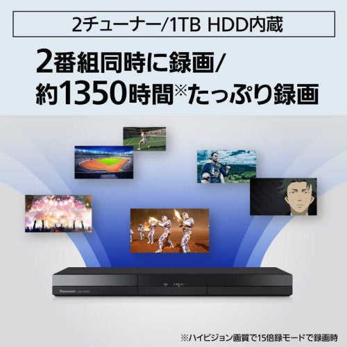 ブルーレイレコーダー DIGA(ディーガ) ［1TB /2番組同時録画］ パナソニック DMR-2W103