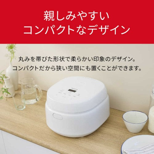 電子ジャー炊飯器 5.5合 マイコンジャー 黒角厚釜 ホワイト パナソニック SR-A110D-W