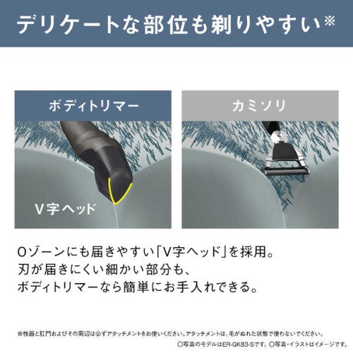 ボディトリマー 1枚刃 ライトグレー パナソニック ER-GK23-H