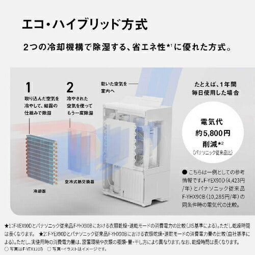 パナソニック Panasonic 衣類乾燥除湿機 F-YEX90D-H ダークグレー