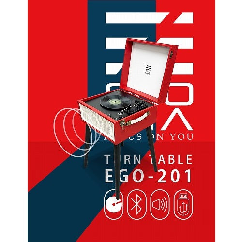ロイヤル EGONIA ターンテーブル EGO-201 レッド