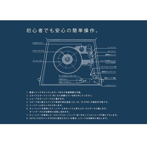 ロイヤル EGONIA ターンテーブル EGO-201 レッド