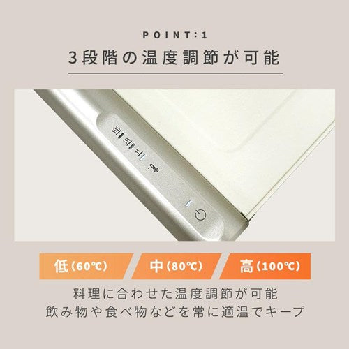 ロイヤル SAPPHIRE フードウォーマー SFW-1 1人～2人用 卓上保温プレート 3段階温度調節 最大約100℃