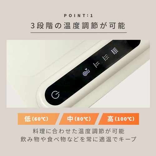 ロイヤル SAPPHIRE フードウォーマー 2～4人用 SFW-2 大型 卓上保温プレート 3段階温度調節 最大約100℃