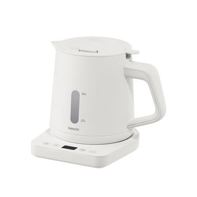 電気ケトル 湯こぼれ防止温調 ホワイト 山善 YKU-SC1210J-W