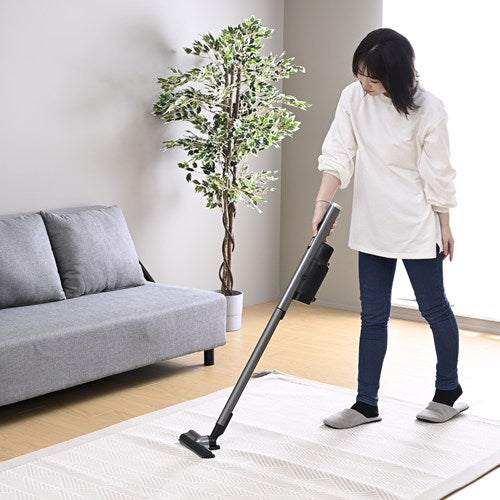 山善 縦型クリーナー ZKSP-L600 B 紙パック式 2WAY スティック＆ハンディ 掃除機 軽量1kg 充電式