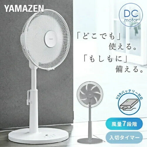 ヤマゼン YAMAZEN リビング扇風機 DCモーター YLRP-CJD301 30cm